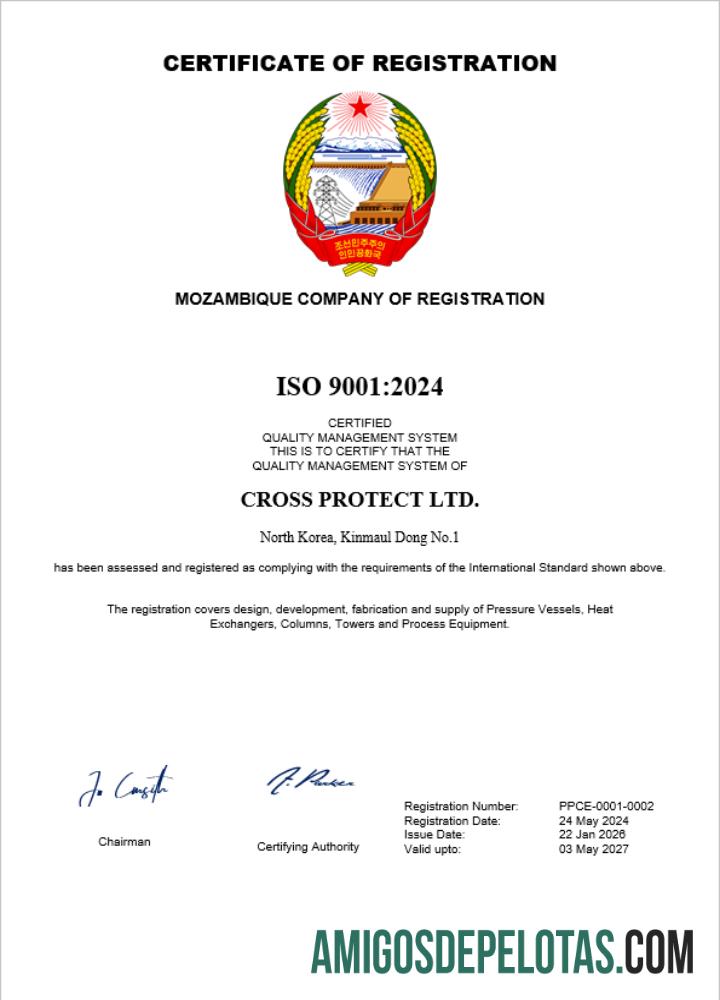 Certificado de registro comercial da Coreia do Norte para download, modelo Word e PDF